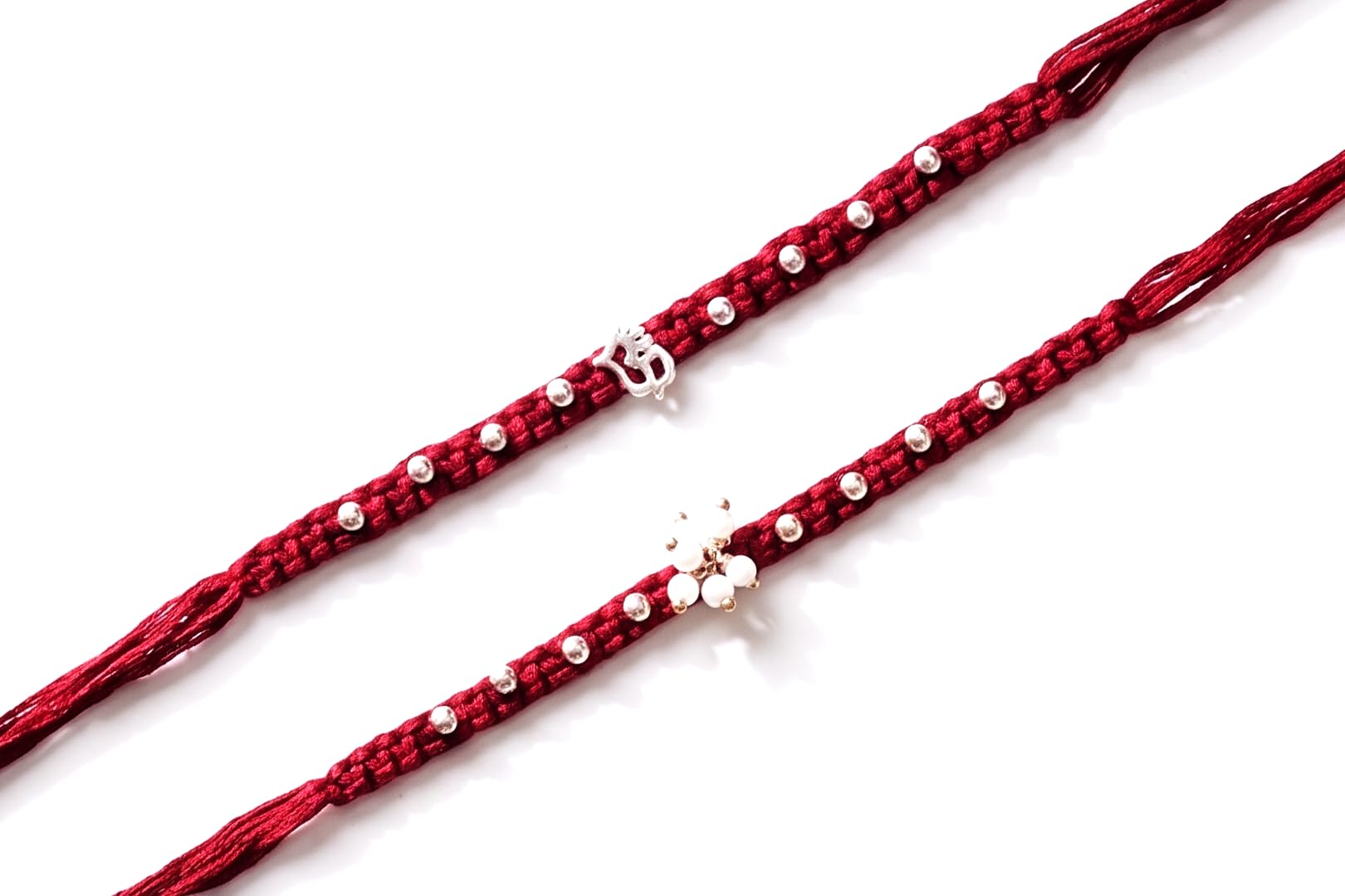 handcrafted premium bhai bhabhi rakhi combo set - premium designer lumba rakhi set for bhaiya bhabhi designer handmade original peacock feather with roli chawal kit & greeting card