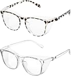 Safety Glasses for Women Men, 2Pack Safety Goggles Anti Fog, UV Protection Blue Light Blocking glasses Protective Eyewear