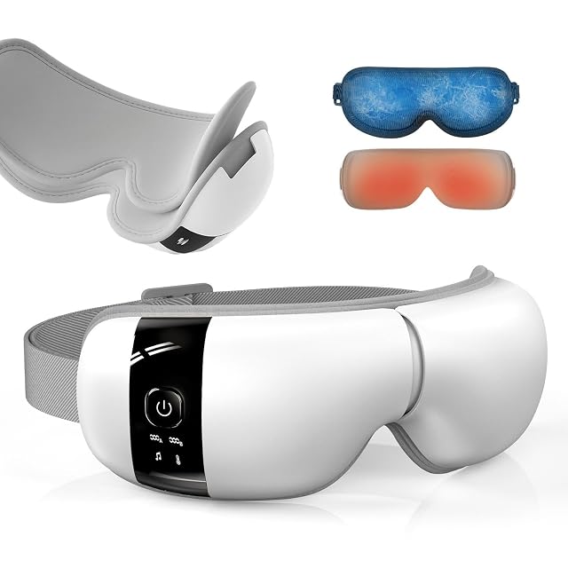 HubiCare Ultra Quiet with Double Pad Eye Massager under 30dB Heat Cooling for Enhanced Comfort Airbag and Bluetooth