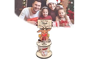 Funny Christmas Mini Liquor Bottle Carrier: Festive Wooden Wine Rack Holder