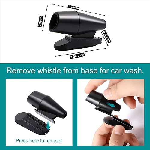 Miniatura 7 de 8 silbatos de ciervo para vehículos activados por viento, color negro