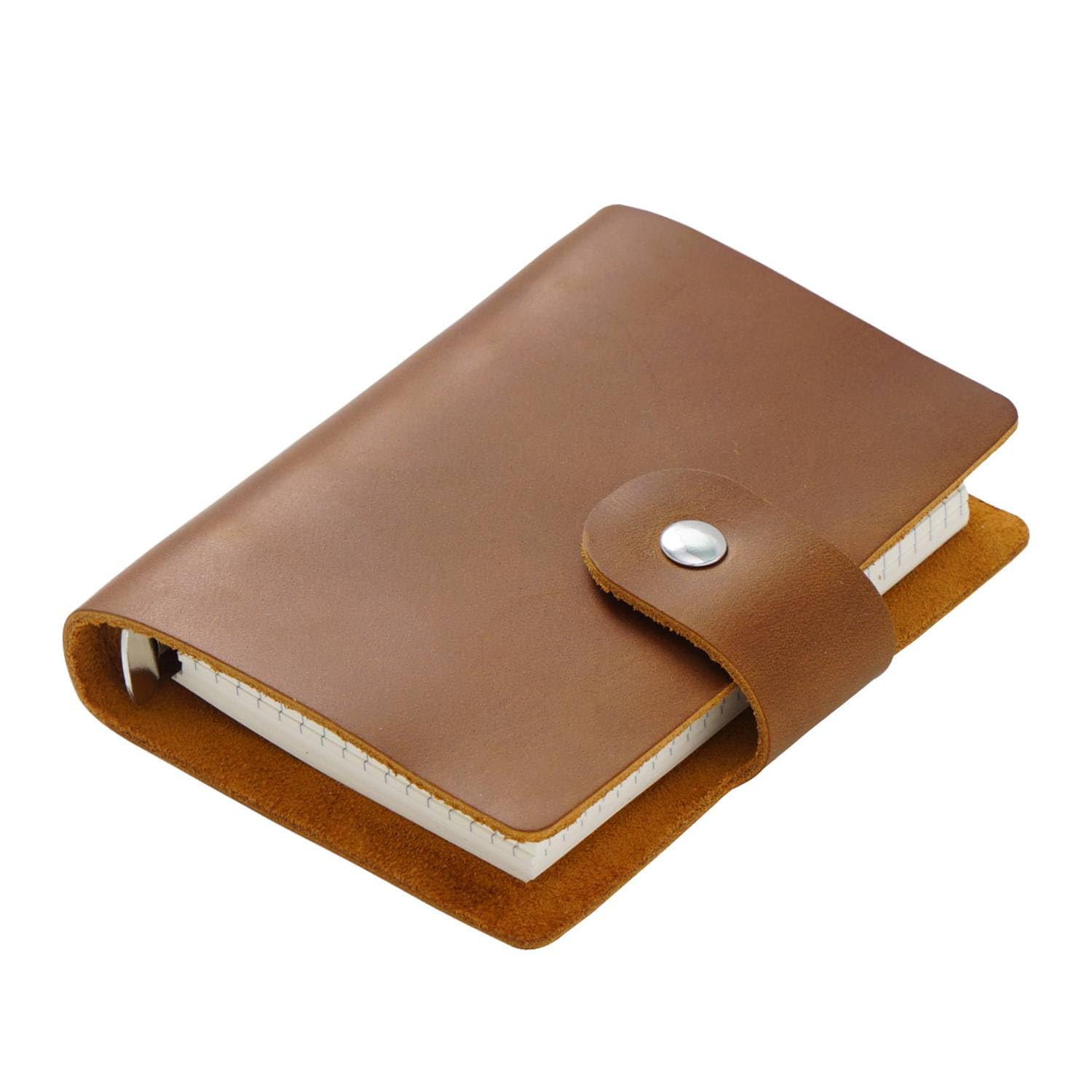Amazon.co.jp: BLAMONDAY システム手帳 本革 A8 122mm*88mm ブラウン