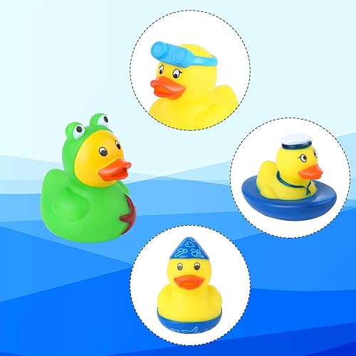 Miniatura 3 de 12 patitos de goma de playa de verano para piscina, novedosos patos de goma surtidos de goma para el baño, juguetes para niños, baby shower, fiesta