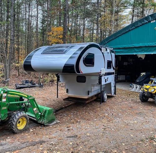 Pop Up Truck Camper Tent for Pickup Bed Overland Travel, Customizable Camper Unit with Bed Area, Kitchen Counter, Shower and Solar Panel Option