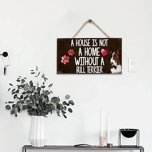 Vista 65 de Welcome Sign for Front Door A House is Not A Home Without A American Bully Dog Sign Door Decoration Pink Love Hearts Solid Wood Sign Hanging Sign