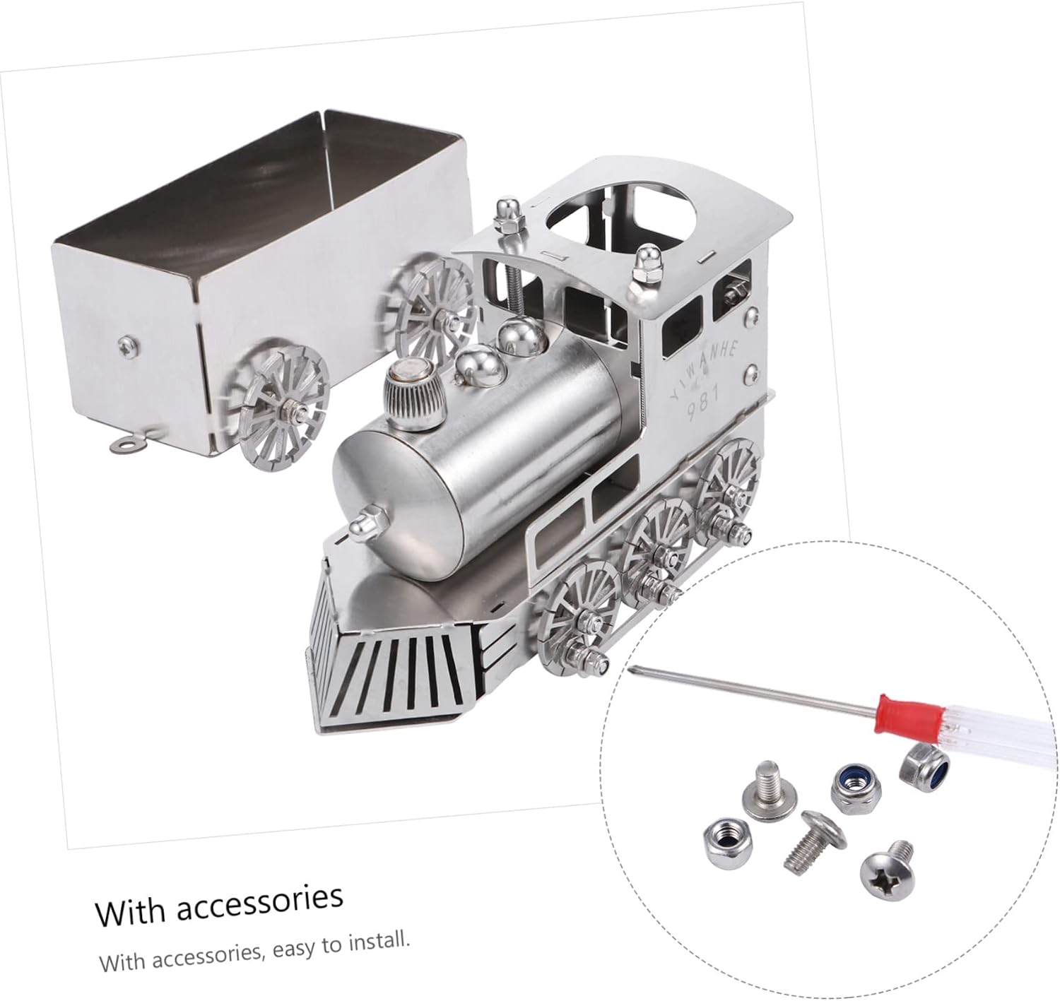 ibasenice Unicorn Locomotive Ornaments Steam Train Model Industrial Decor Train Toy Steam for Decor Display