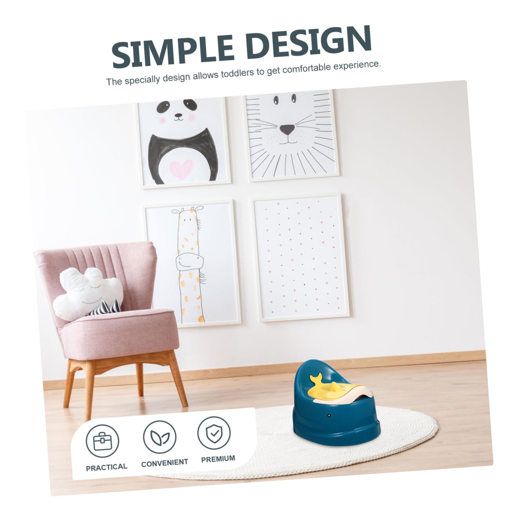 ORFOFE Vasino per Bambini Seduta Wc in Pp Blu, Leggero, per Casa e Auto, per Allenare Indipendenza e Abitudini Autonome nel Piccolo