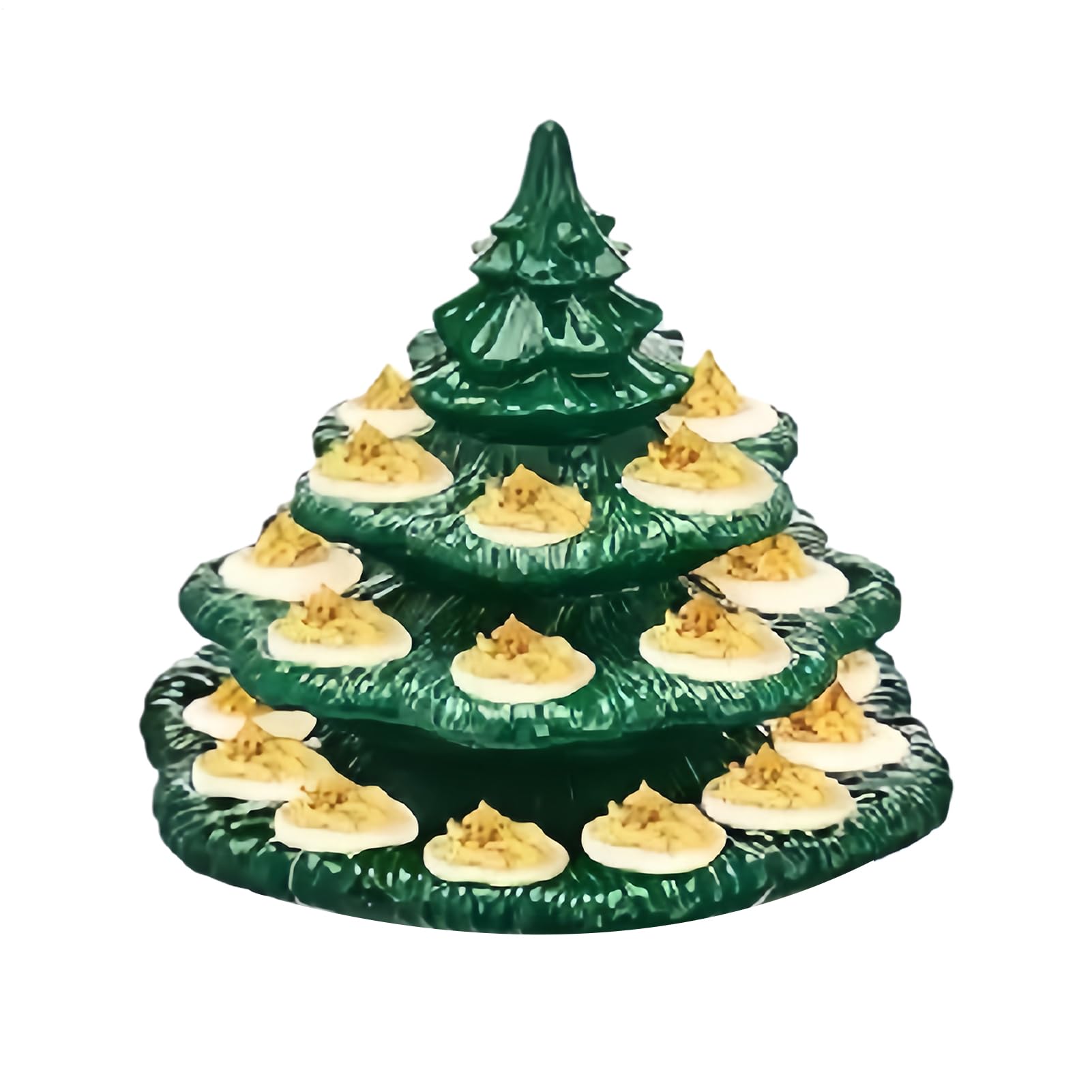 Assiette à œufs farcis 4 couches grand format rigide avec empreintes de service
