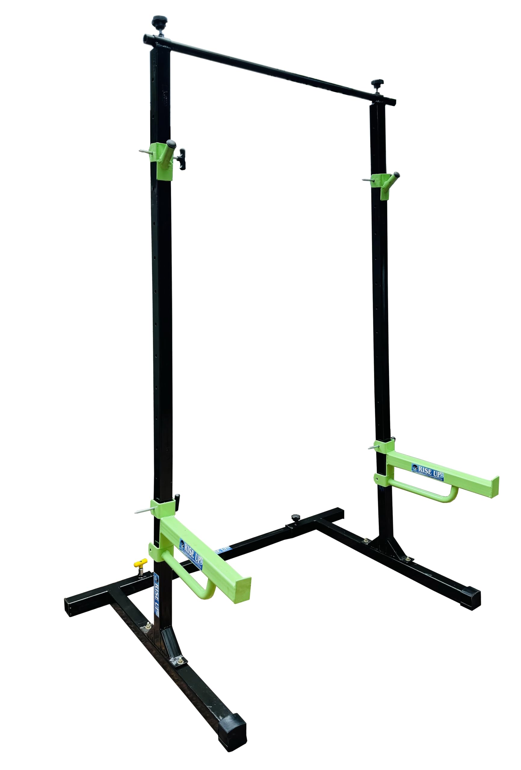 RISE UP � Squat Rack Power Cage with with Pull Up Bar, J-Cups & Safety Arms