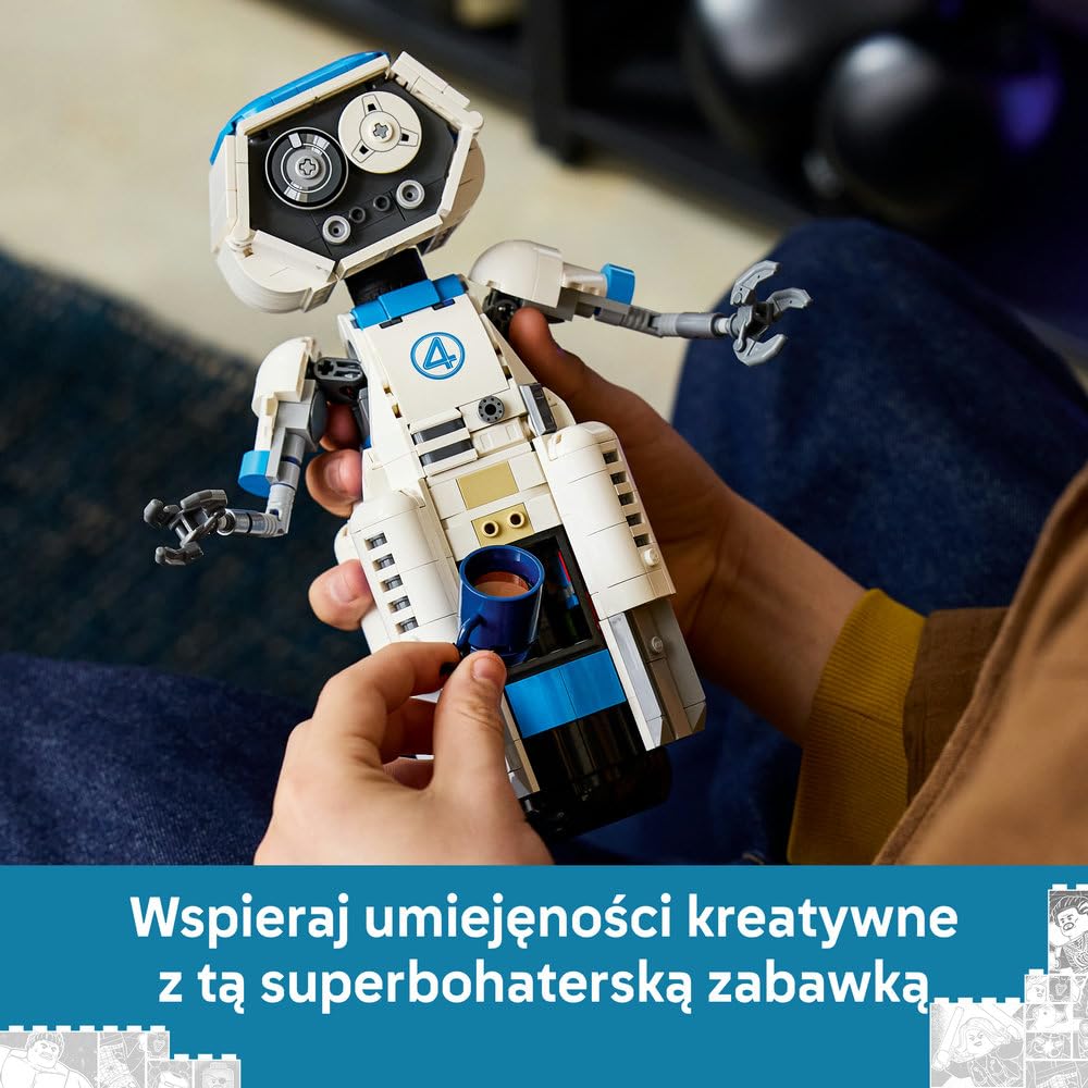 LEGO | Marvel Fantastyczna Czwórka H.E.R.B.I.E. 76339 | Figurka kolekcjonerska, zabawka dla 10-latka, prezent dla fana Marvela, klocki dla chłopca i dziewczynki, 747 elementów