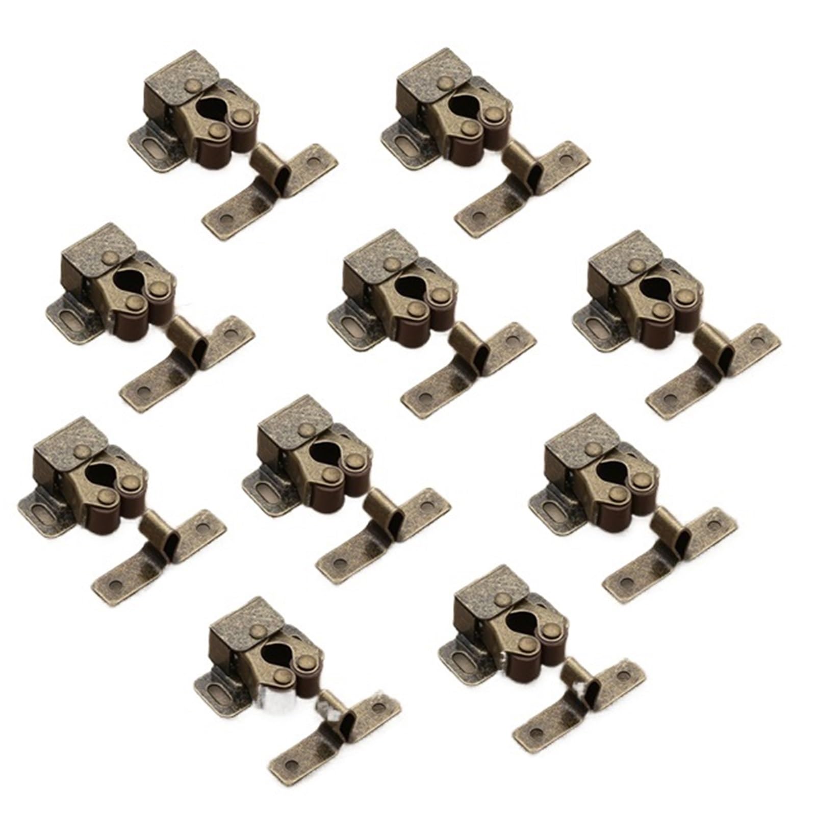 Aimant de placard robuste couleur bronze avec amortisseur de choc pour meuble en bois 10pcs