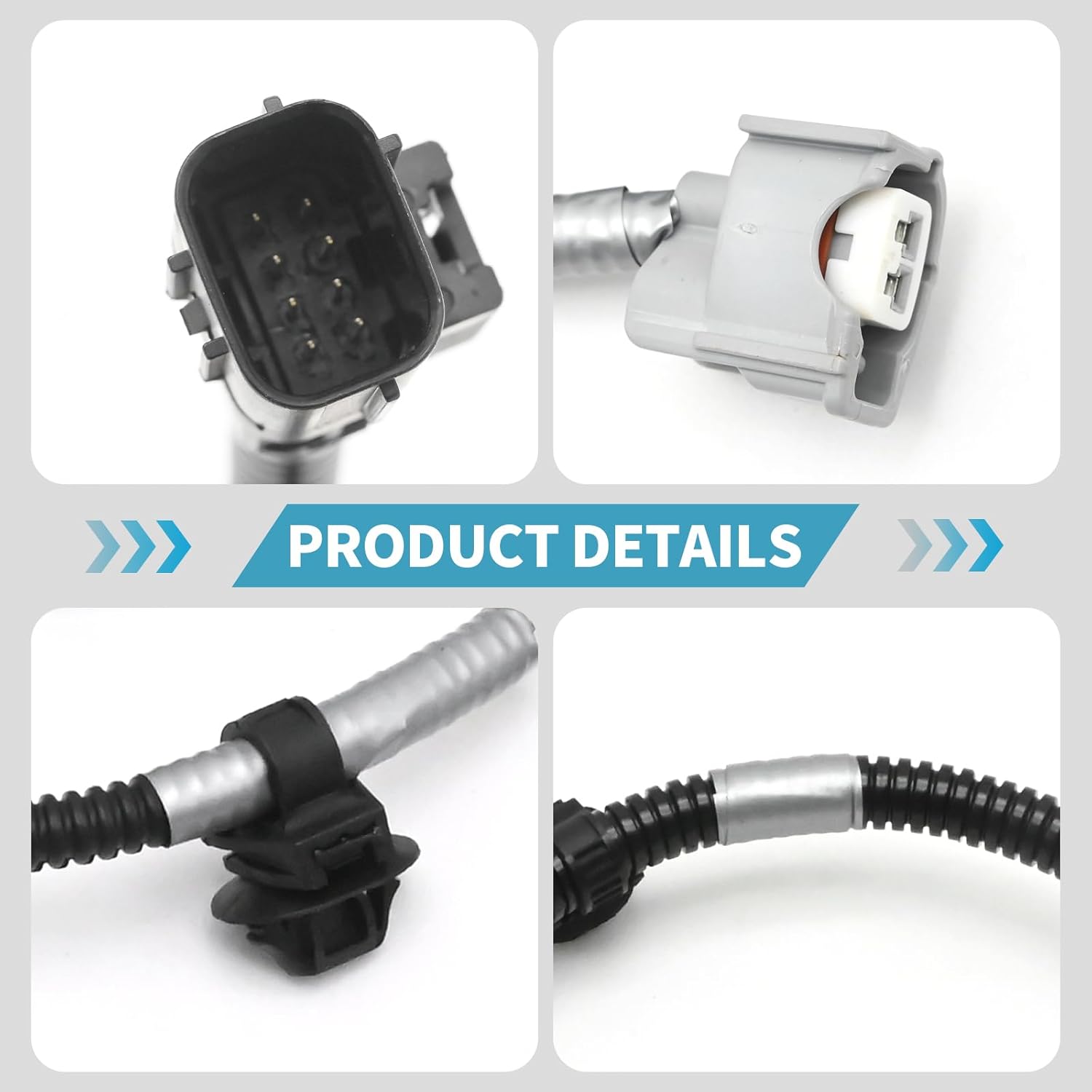 4Pcs 82219-0C020 Knock Sensor with Harness, Replacement for Toyota Tundra 5.7 2007-2021 Replacement for Sequoia 5.7 2008-2022, Replaces 89615-20090 8961520090