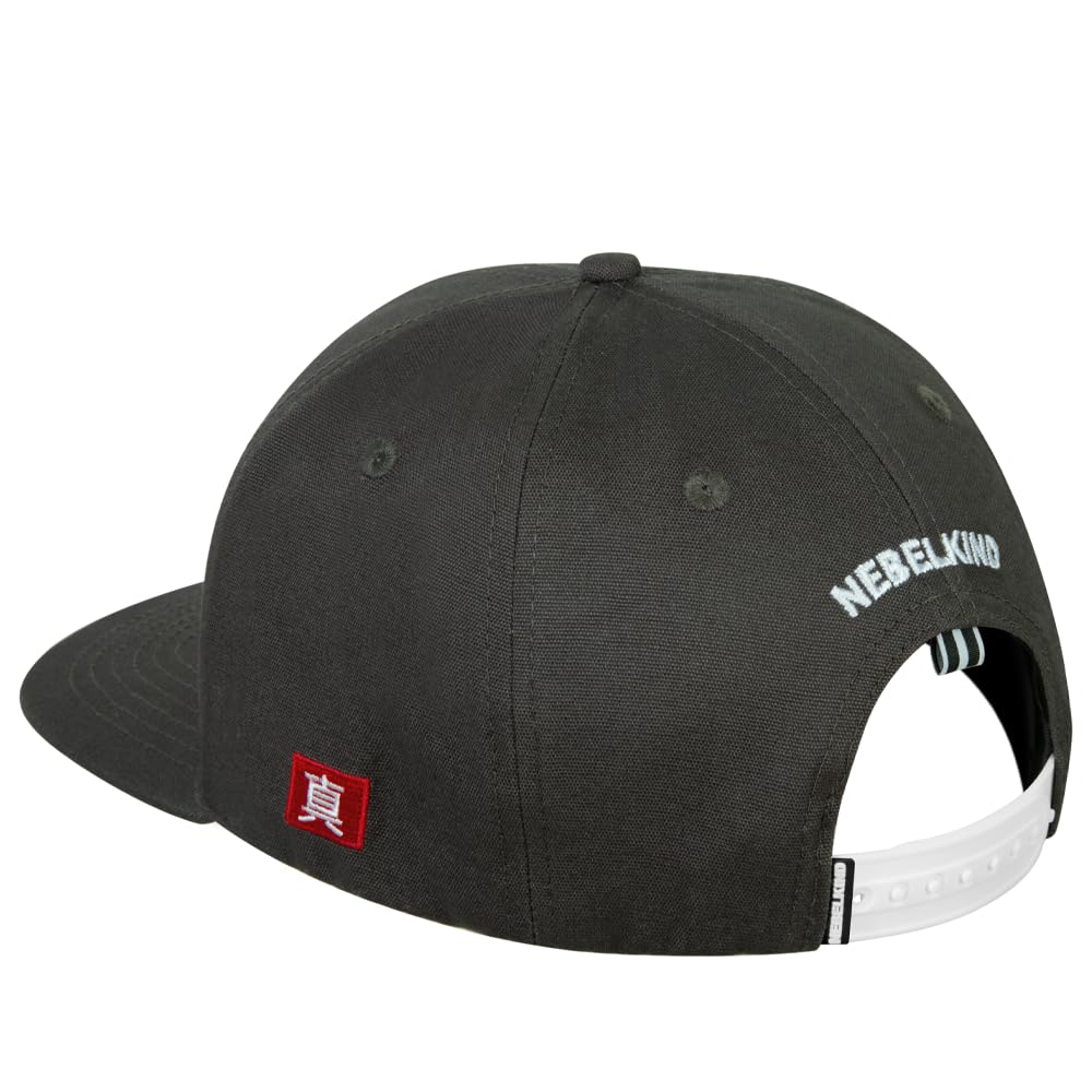 Nebelkind - Casquette snapback homme femme samouraï gris taille unique réglable casquette baseball unisexe style streetwear avec visière droite
