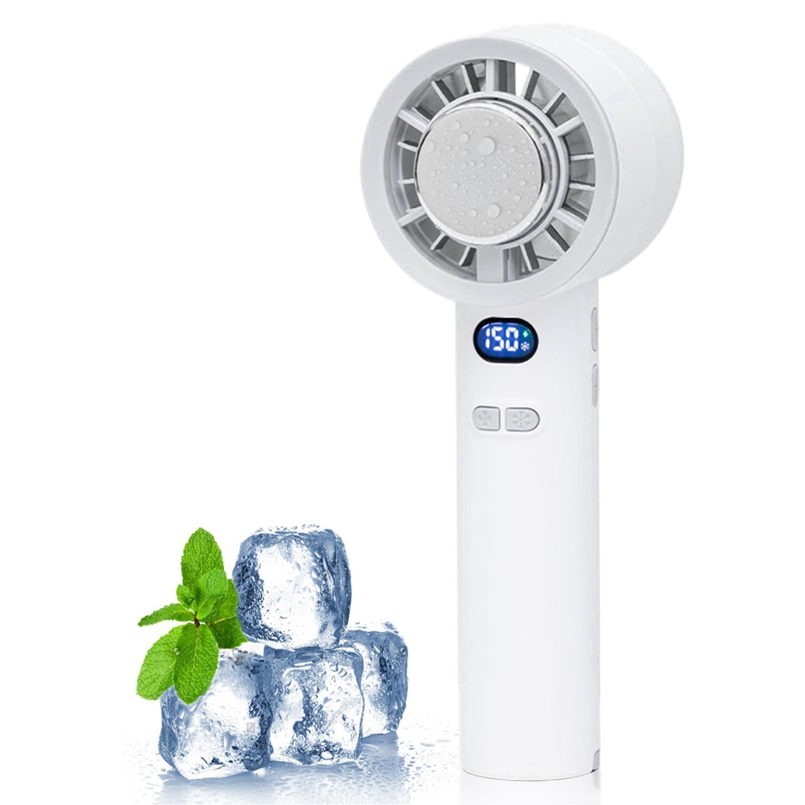 Ventilador de mano con pantalla LED para pícnic, conciertos y días de camping en familia