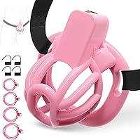 Vista 10 de Cinturón de castidad masculino jaula para pene - UTIMI Dispositivos de correa de castidad de plástico ajustable para hombre jaula de bondage