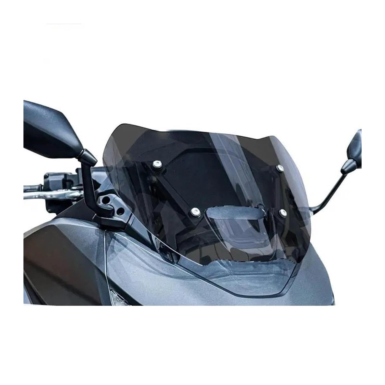 Deflector Viento Parabrisas Motocicleta Elevado Deflectores Viento Pantalla Negra para Forza 750 NSS750 2025(Grey 33cm)