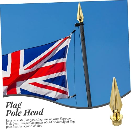 Miniatura 7 de YARNOW 8 Pcs Flagpole Head Tuba Ornament Decoración De para Exteriores Interior Accessories Flag Pole Head Replacement Flagpole Topper Spears Fence