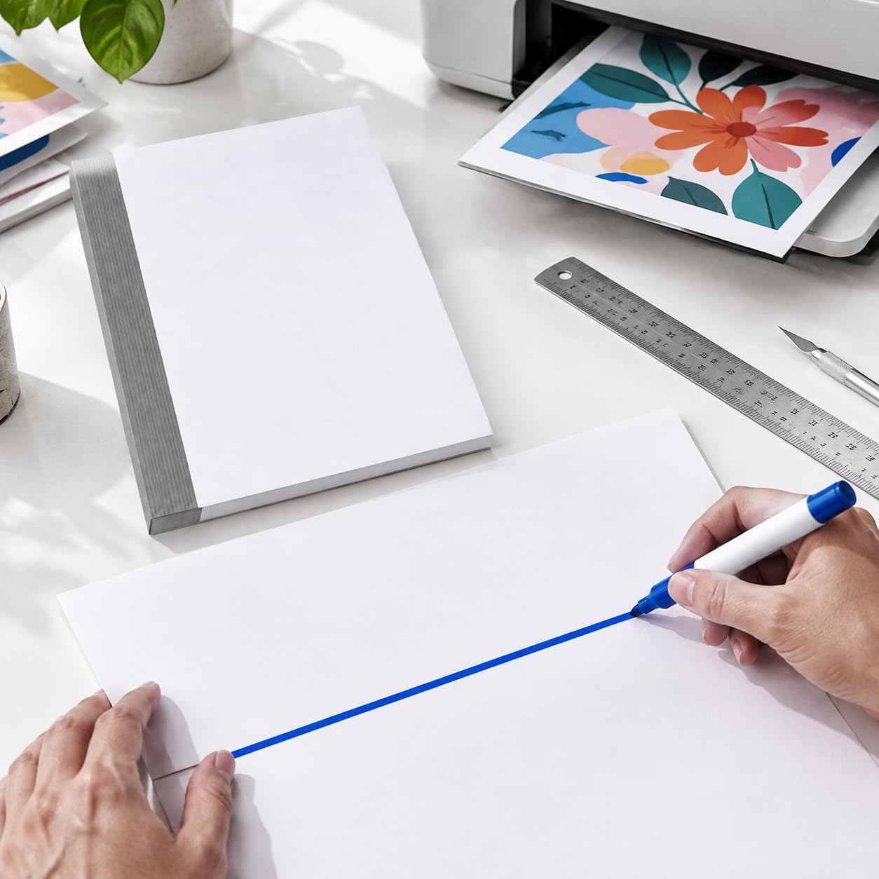 Papier cartonné pr ssin, 180G/25 feuilles