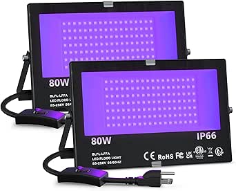 Projecteur Lumière Noire LED 60W - 395nm UV, Étanche IP66, Parfait Pour Halloween Soirees Fluo Bars Et Discotheques 97634712 - Foto 7