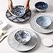 Y YHY Ceramic Bowls, 16 oz Japanese Rice Bowl, Porcelain Cereal Bowls for Kitchen - Nice Choice of Thanksgiving & Christmas Gifts, Blue Bowl Set of 4, Microwave and Dishwasher Safe