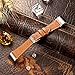 Mornex Replacement Leather Band Compatible with Fitbit Charge 2, Classic Genuine Leather Wristband for Men Women (Brown-Silver Buckle)