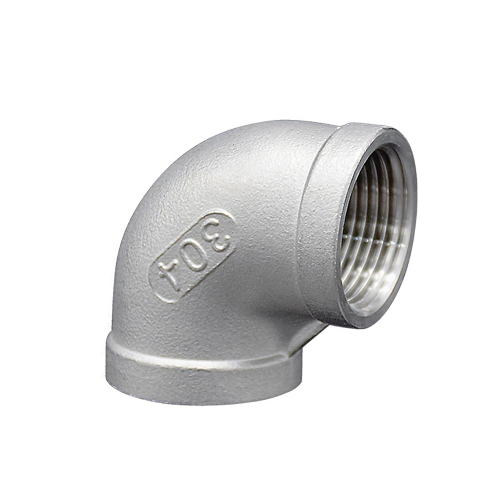 ICXLPMC 1/8'' - 2'' Female Thread 304 Stainless Steel Equal 90 Degree Elbow Water Pipe Fitting SS304 Joint Connector(3/8") ICXLPMC