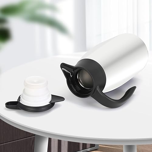 Miniatura 6 de Jarra térmica de café de 70 onzas, termo de café aislada, jarra de café de acero inoxidable para mantener el calor, botella aislada al vacío de