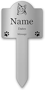 Origin Personalised Pet Cat Memorial Plaque Stake - Outdoor Garden Waterproof