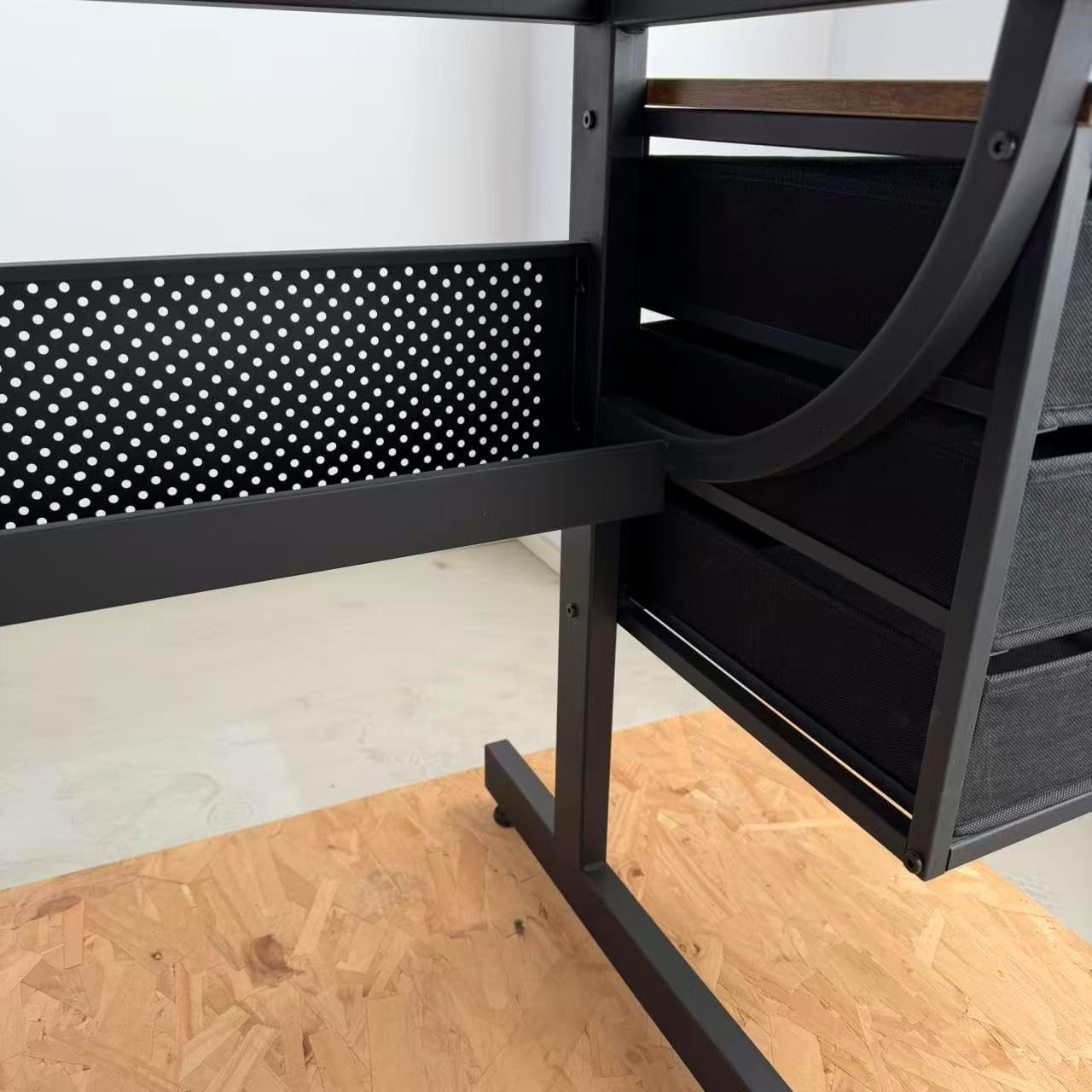 Adjustable Drafting Table Desk with Stool & 3 Storage Drawers - Multi-Functional Painting Drawing Art Craft Desk, MDF Top, Powder-Coated Steel Frame, Rustic Brown | Home Office Art Studio Workspace