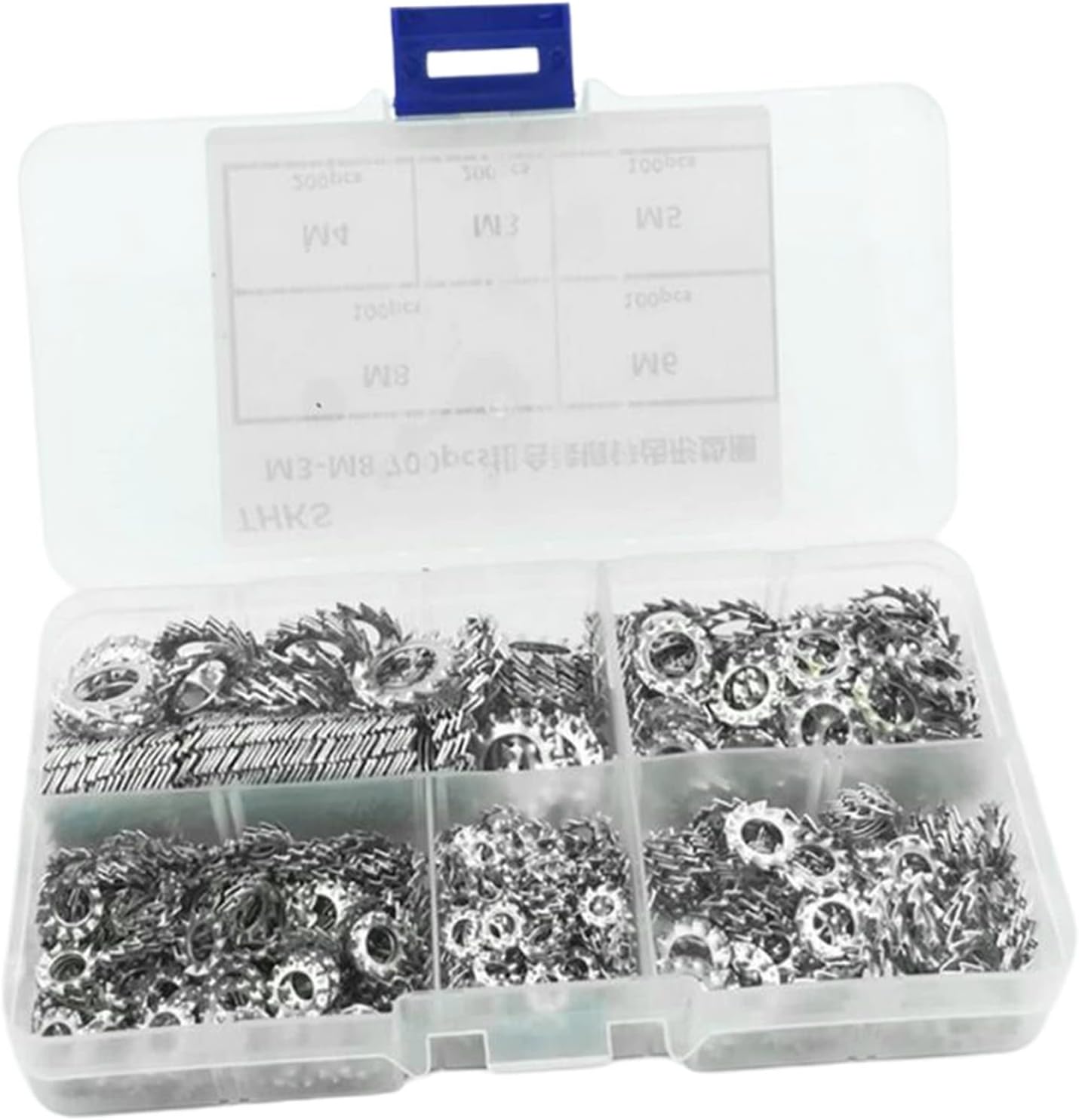DiJiu Lock Washer 700pcs M3/M4/M5/M6/M8 Combination Box Stainless Steel