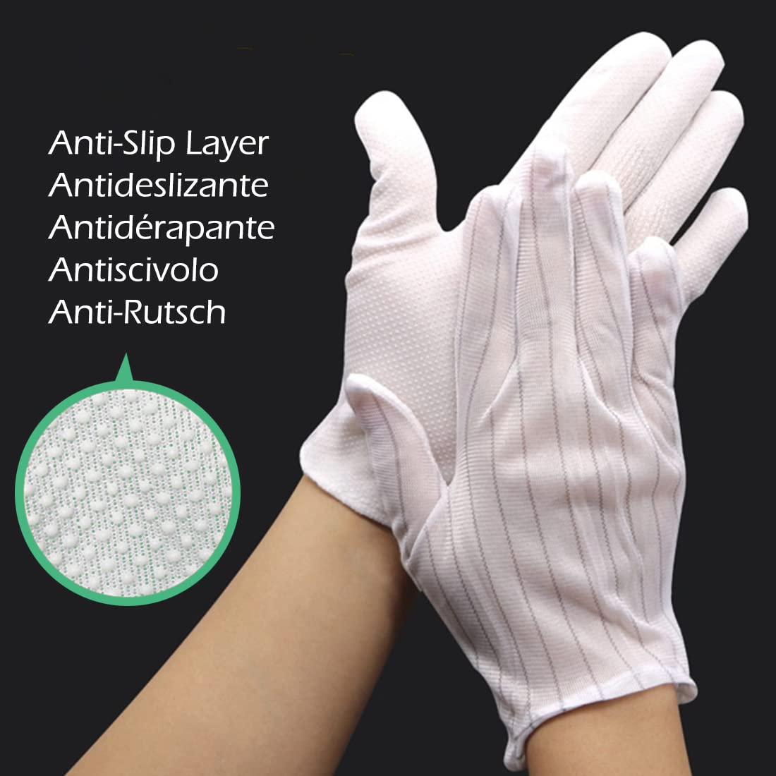 3 works Gloves, Multipurpose Gloves, Non-Slip Gloves with 4 Stitching Fingers and 3 Veins, Ergonomic Gloves - Image 2
