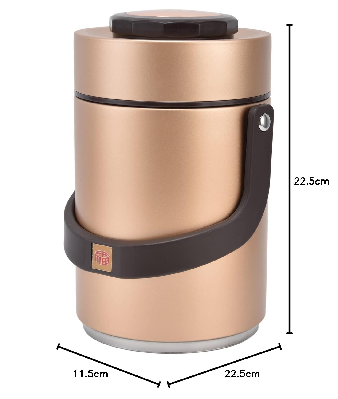 Scatola per Il Pranzo Isolata, 2L 3 Strati In Acciaio Inox Thermos Contenitore di Cibo per Bambini, Adulti, Donne, Vaso Portatile Sottovuoto per Alimenti Caldi perGuida a Lungo (Oro)