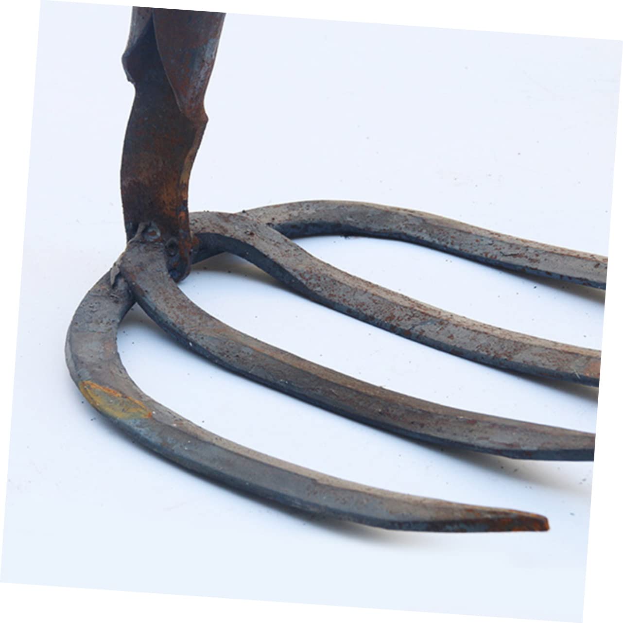 Rastrillo De Jardín De Acero Manoforjado De Dientes Herramienta De Jardinería Pequeña para Preparar Suelo y Limpiar Huertos y Jardines