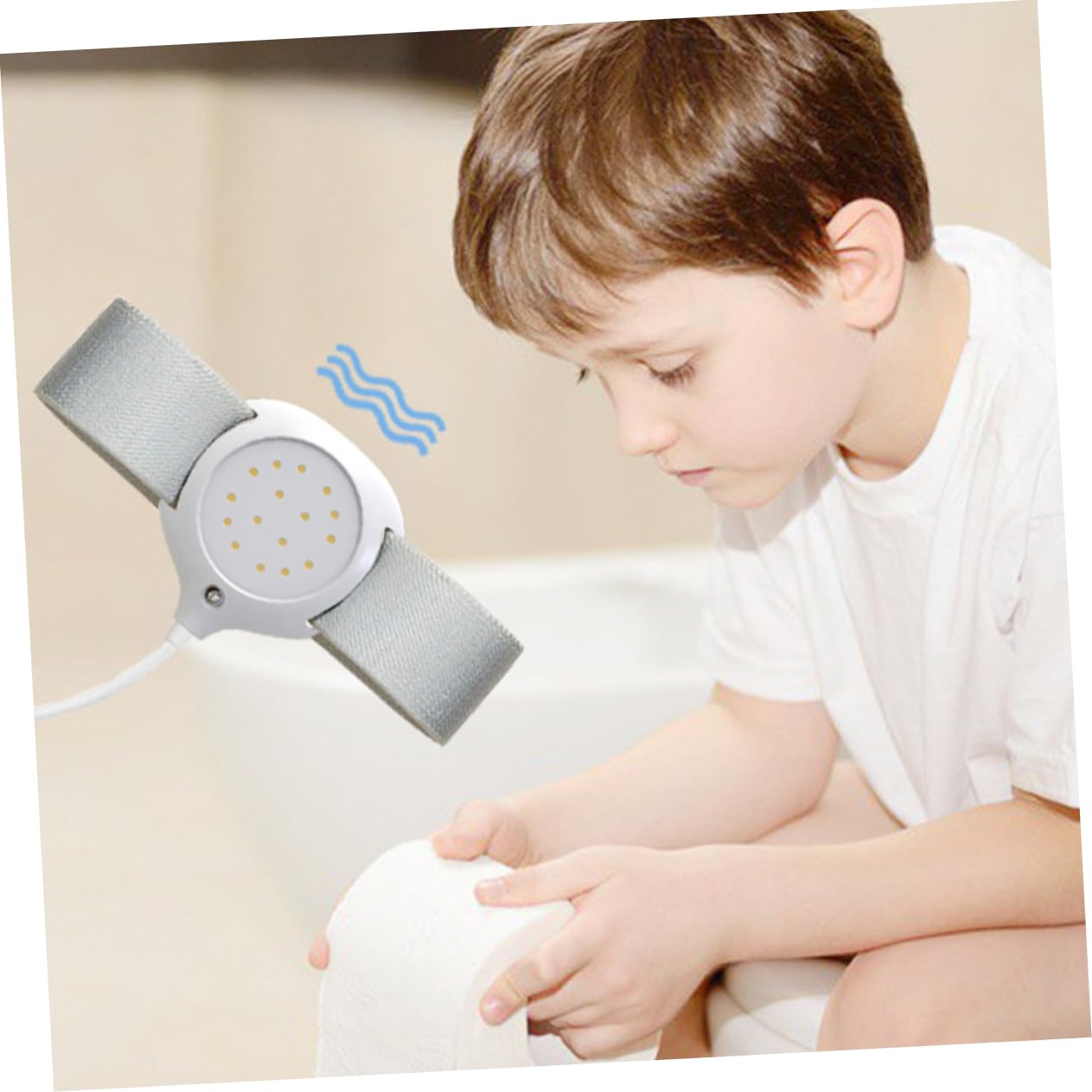 Alarme Énurésie Nocturne Vibration Forte pour Garçons Capteur D'urine Abs pour Apprentissage Propreté Couleur Aléatoire et Garçon et Filles en Sommeil Profond