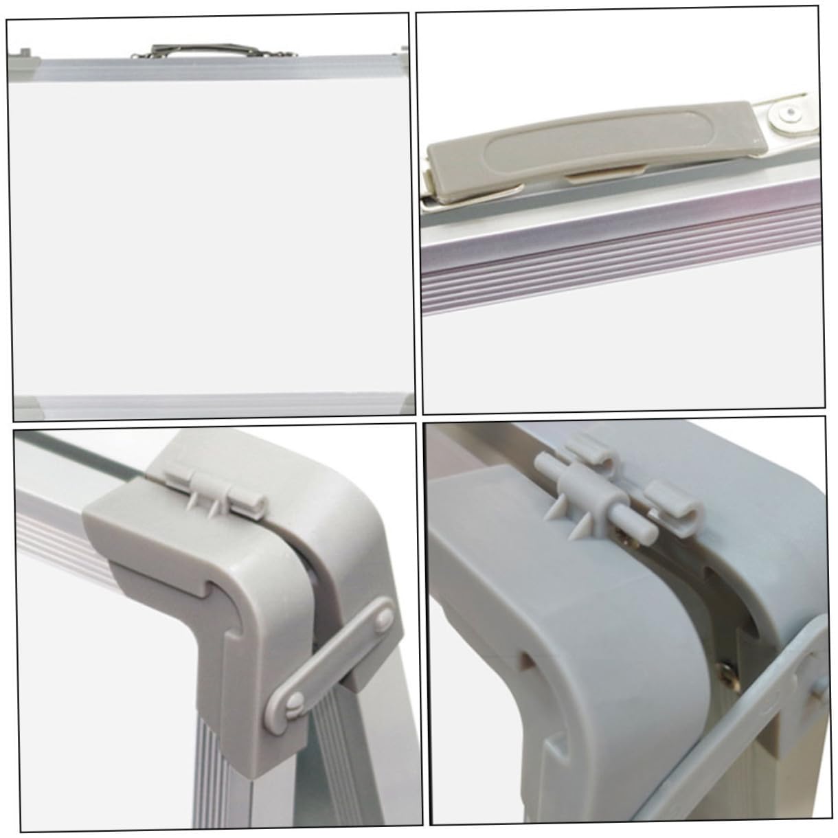 Lavagna e Facilmente Cancellabile Doppia Faccia Bianca da Scrivania Magnetica Pieghevole in Lega di Alluminio e Abs, Portatile per Ufficio e Riunioni