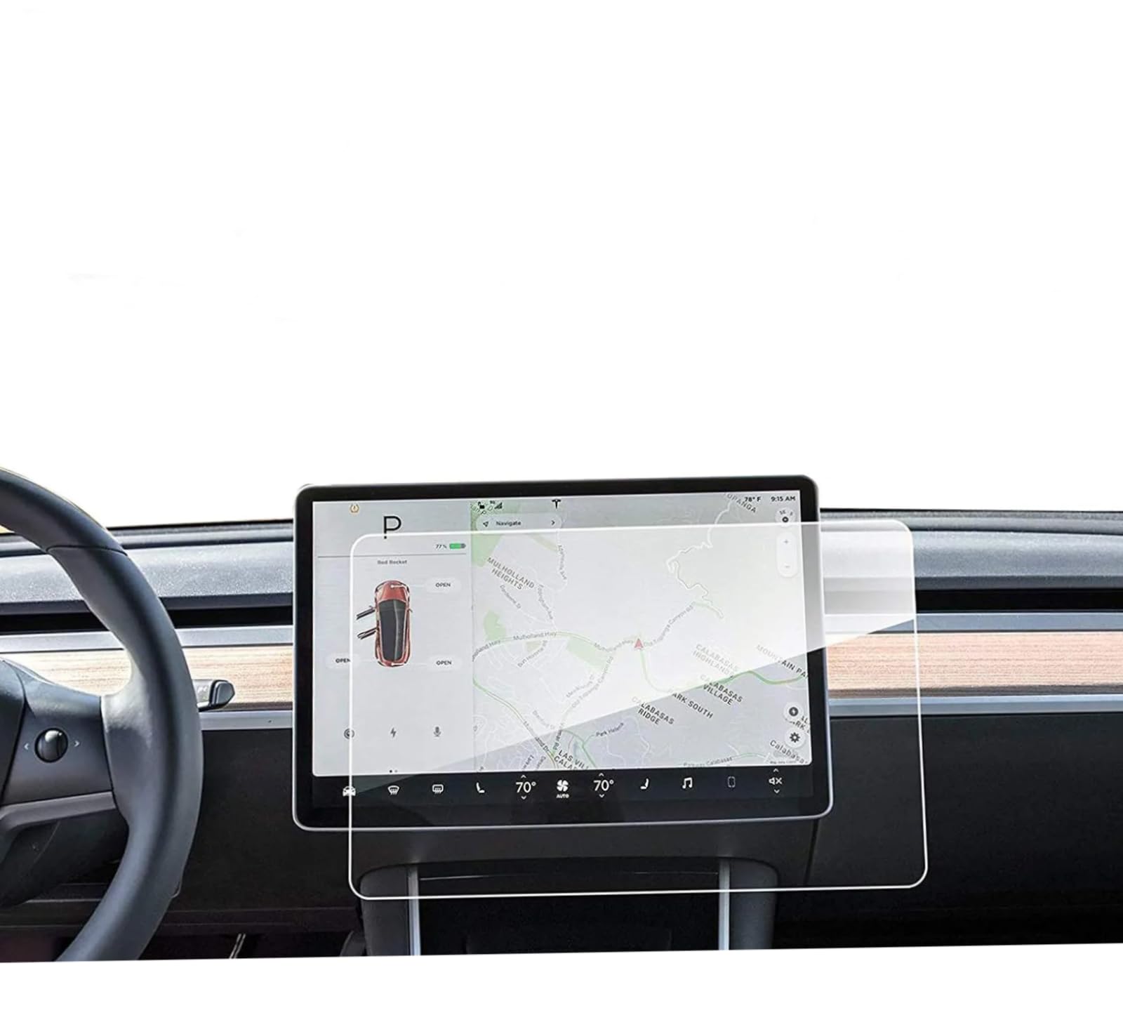 Protector de pantalla para Tesla de vidrio templado premium de 15 pulgadas 7