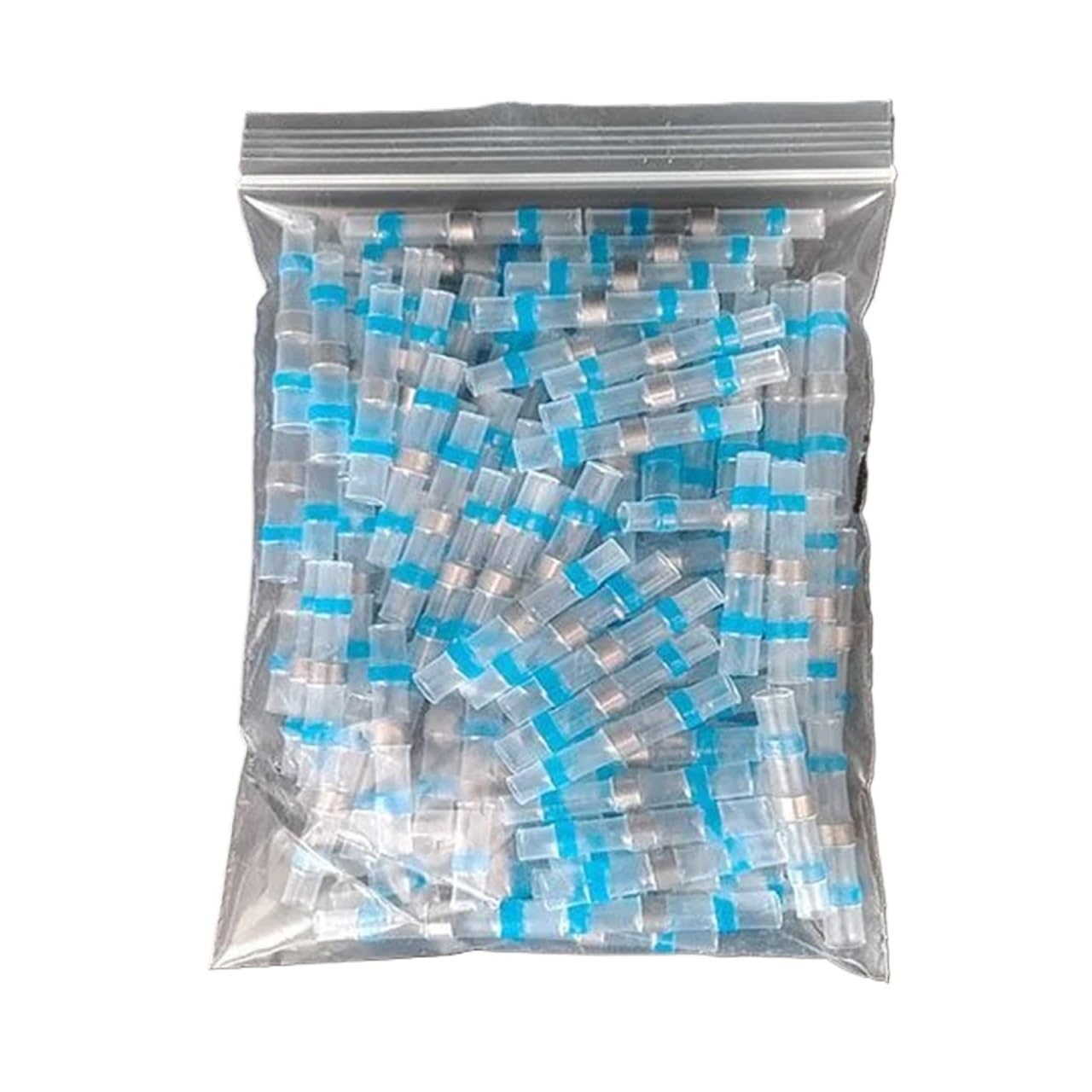 Conectores termorretráctiles, terminales de tubo manguito, empalme eléctrico, conector cable, soldadura, aislado para cables(Blue,200PCS)