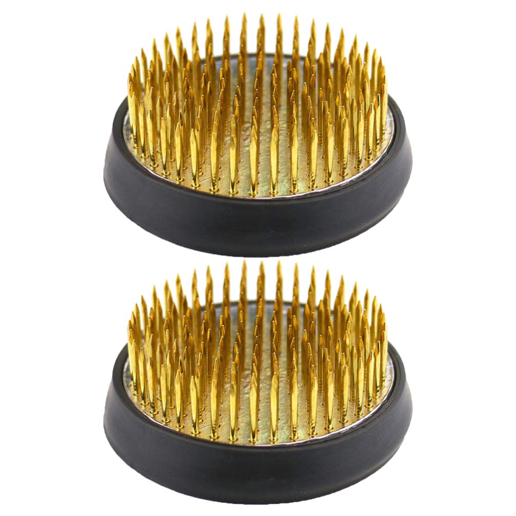 HEALLILY 2pcs Round Flower Arrangers Frog Flower Fixed Tools Japanese Flower Holder Floral Arrangement Pin Holder for DIY Flower Craft-image-41