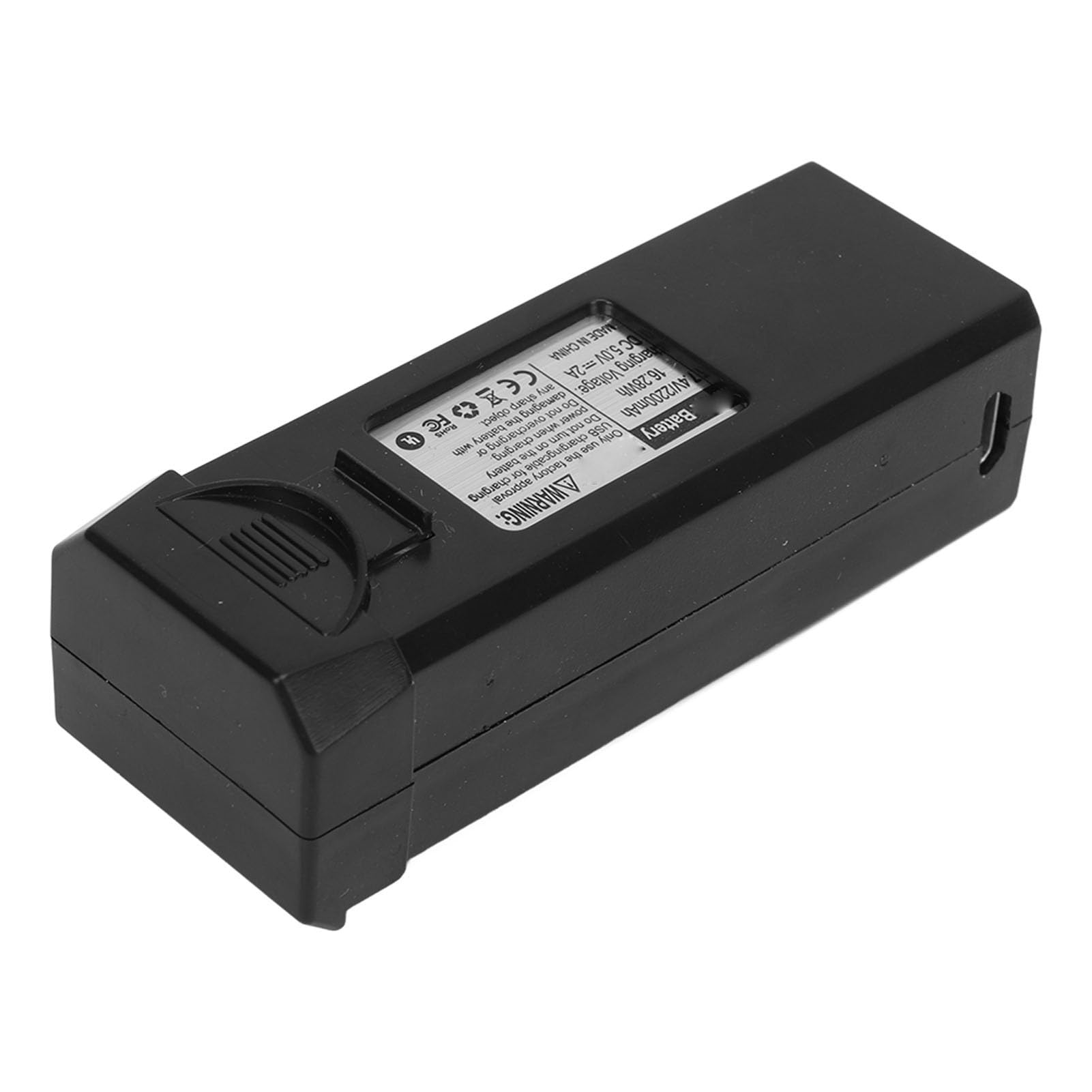 Batterie de Drone 7,4 V, Batterie de Drone 2200 MAh, Durable Contre Les Surcharges, Remplacement Sûr pour Quadrirotor (Black)