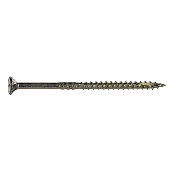 #10 x 3-1/2" Saberdrive Star Drive Multi-Purpose Construction Screws 1 LB, Approx. 55 Pieces, Durable Wood Screws, Serrated Thread for Secure Fastening, Avoid Cam Out