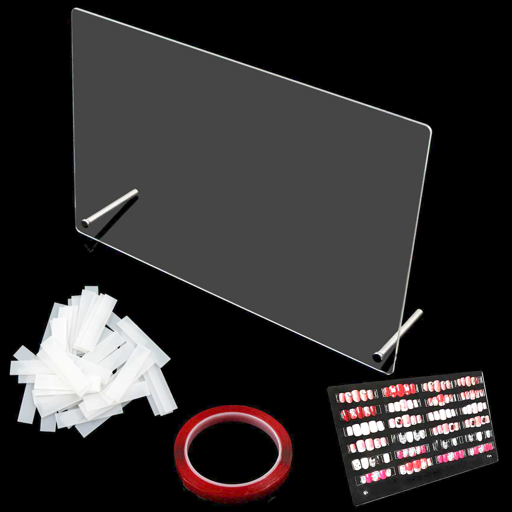 Acycoin Nagel-Organizer: Buch Mit 120 Farben, 3 Acrylblättern, Klebeband & Nagelspitzen