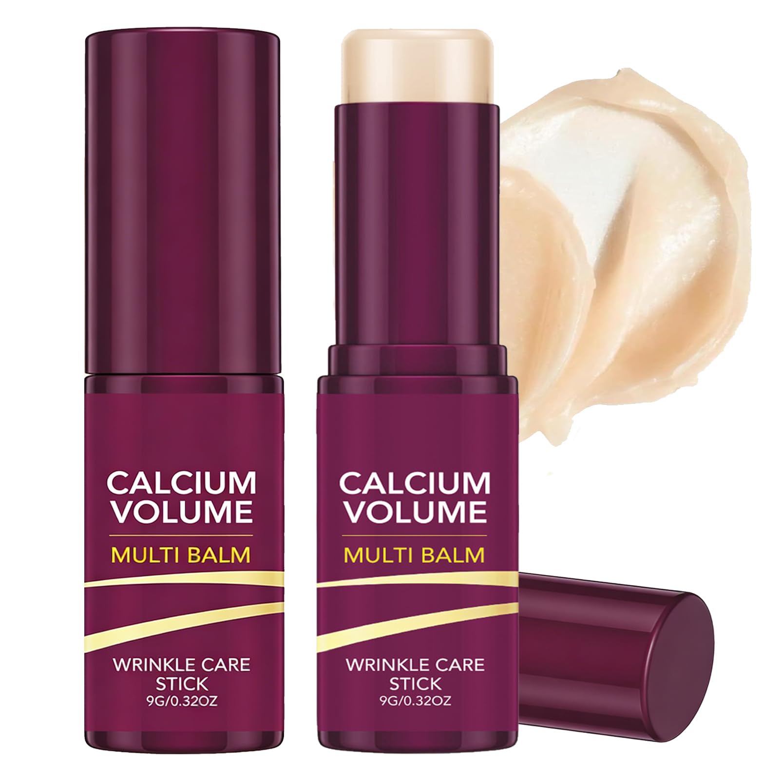 Calcium Volume Multi Balm, Cemenrete Calcium Multi Balm Stick, Crème contour des yeux anti-âge contre les rides et les lignes fines, Baume contour des yeux au collagène Crème hydratante pour les yeux