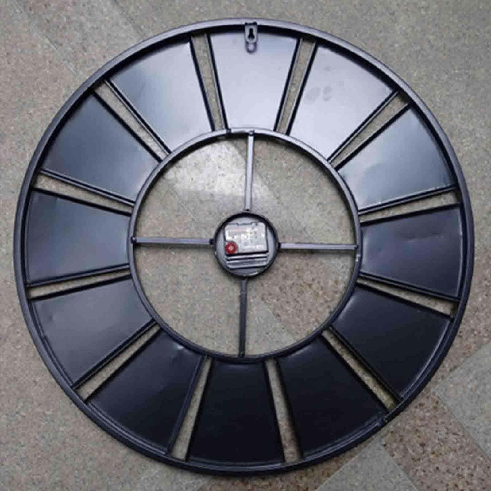 Genérico Reloj De Jardín Vintage con Pegatinas, Impermeable Y Resistente A La Intemperie, con Mecanismo De Cuarzo Silencioso, Fabricado En Hierro Forjado, Reloj De Pared para Exteriores