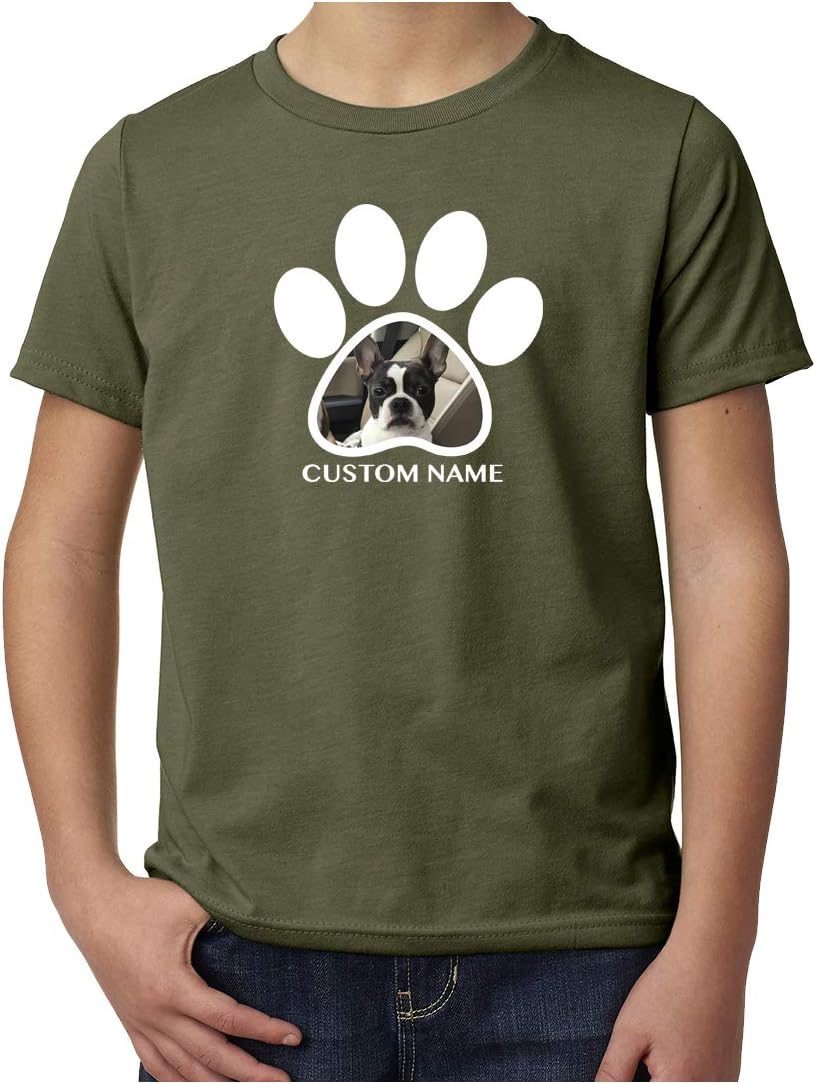 Custom Dog Tees, Add Your Dog to a T-Shirts, Kids Custom Dog Face T-Shirts