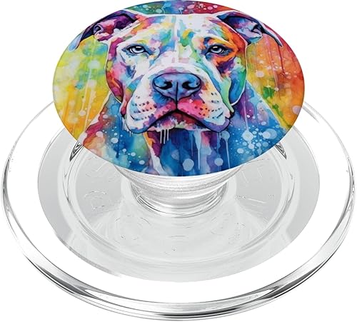Miniatura 7 de Cute Dog Lover Alcohol Ink Art Dogo Argentino PopSockets Standard PopGrip
