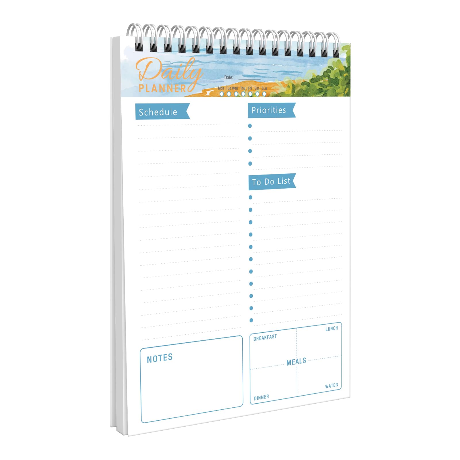 Planificador Diario Sin Fecha Bloc De Notas De Lista De Tareas, Planificador Diario, Sin Fecha, 52 Hojas, Arrancable, 6.5 X 9.8 Pulgadas, Organizador De Productividad Con Horario Por Hora Para Tareas To