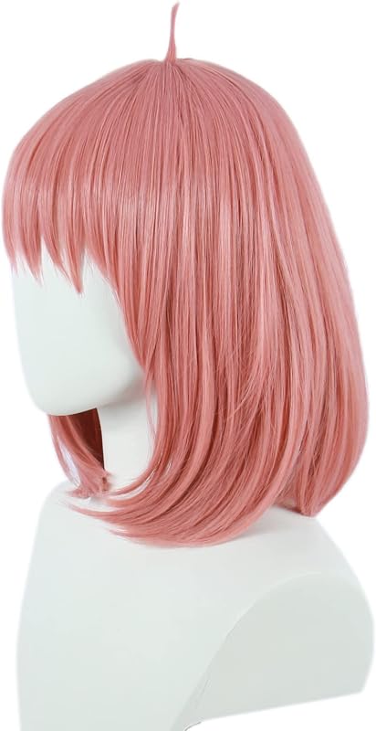 Linfairy Anya Forger Rózsaszín Bob Paróka Cosplay Jelmez Kiegészítő Nőknek