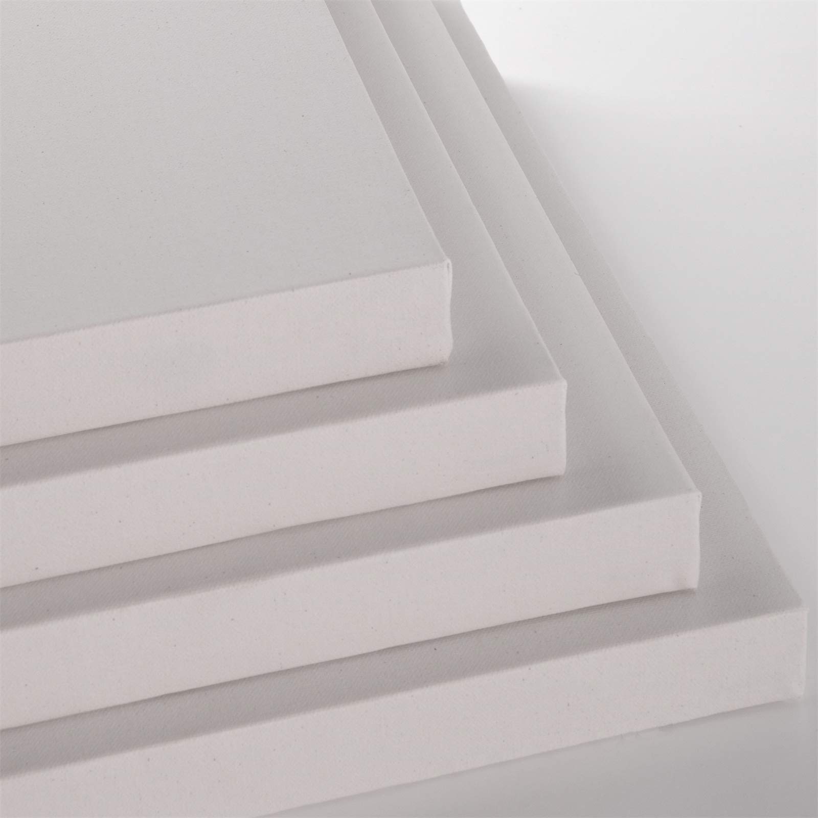 4 Toiles sur Chassis B.K. Deep Edge 50x50 cm | Super Profondeur, prêtes à Peindre, 100% Coton