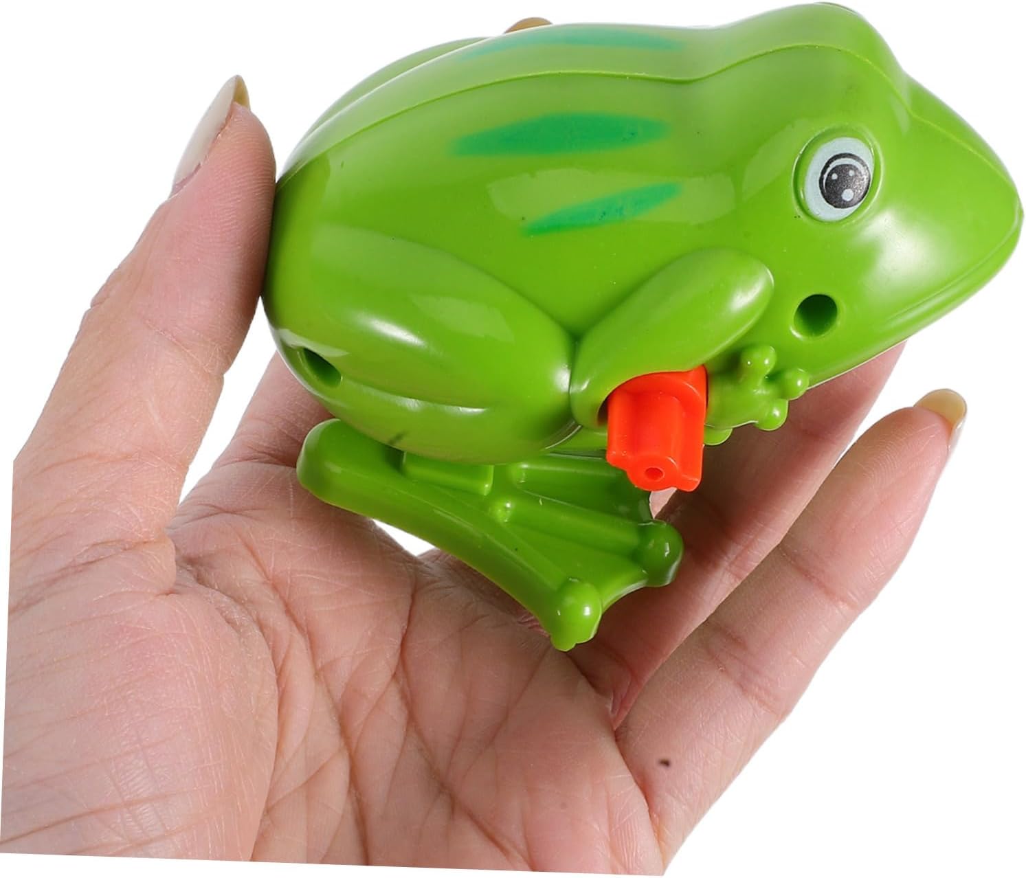 BESPORTBLE Wind up Frog Toy 3 Piece Plastic Green Clockwork Spring for Kids | Cognition-focused Play, Fun Settings, Lively Motion, Compact Design, Simple Hand Use, Neat Presentation, Easy Storage