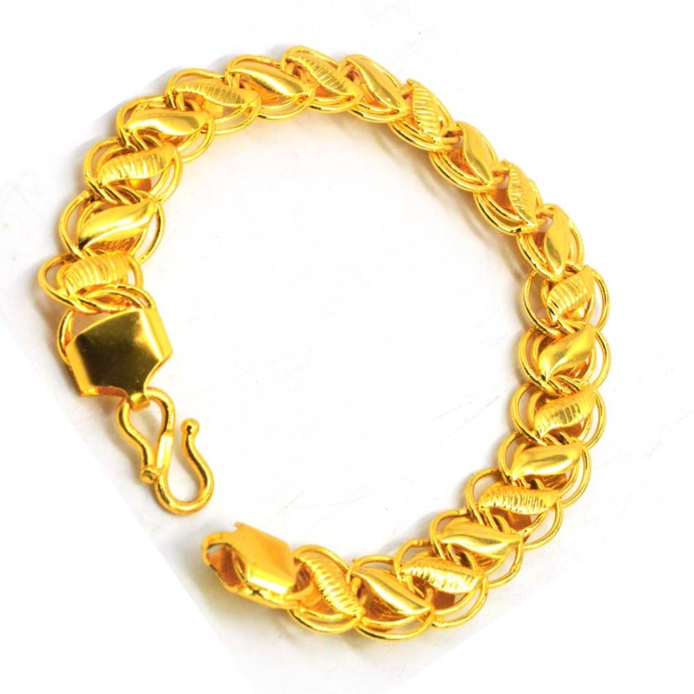 MEENAZBracelet for Men chain | Fashion Silver Bracelet for Men combo | Chain bracelet for boys | Stainless Steel Golden Bracelet for Men | gold bracelet for men Stylish Link chains mens bracelet -539